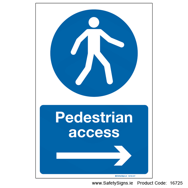 Pedestrian Access - Arrow Right - 16725