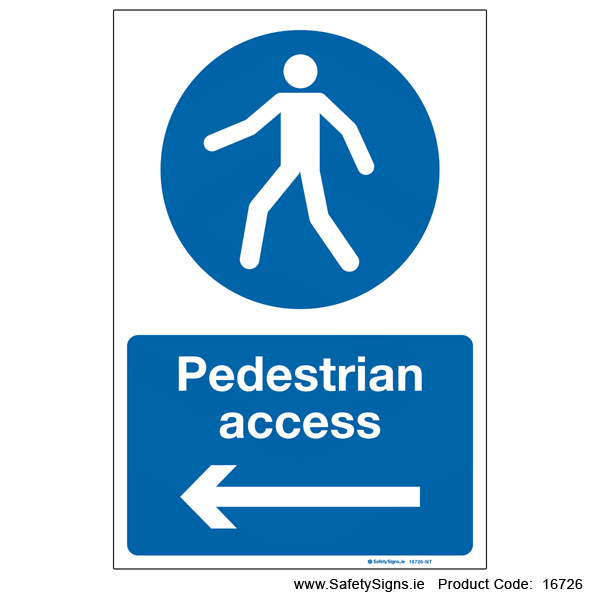 Pedestrian Access - Arrow Left - 16726