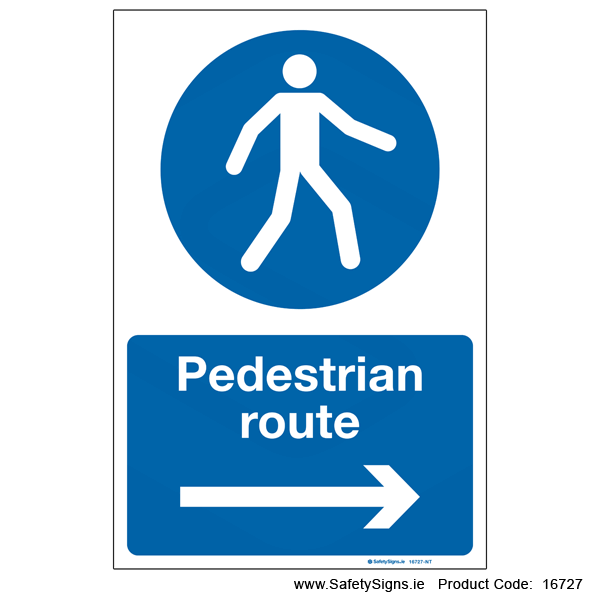 Pedestrian Route - Arrow Right - 16727
