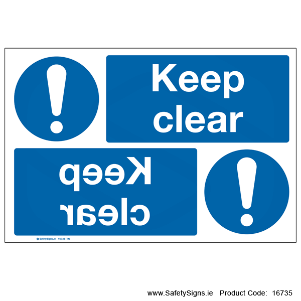 Keep Clear - MirrorSign - 16735