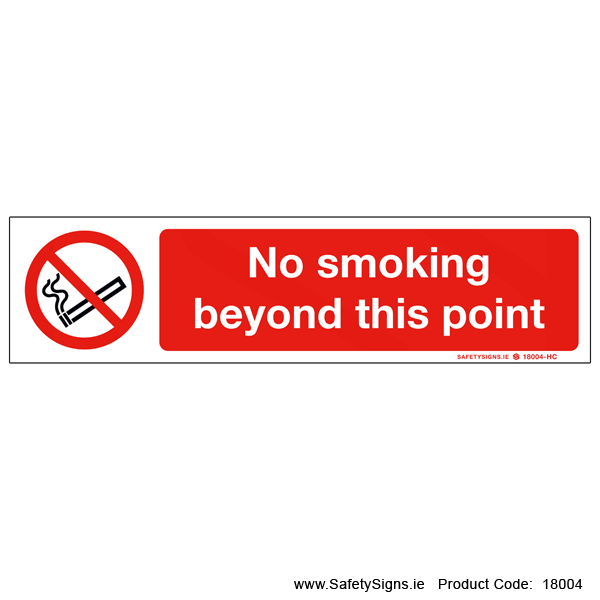 No Smoking beyond this Point - 18004