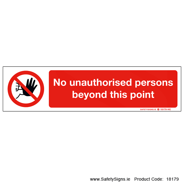 No Unauthorised Persons - 18179