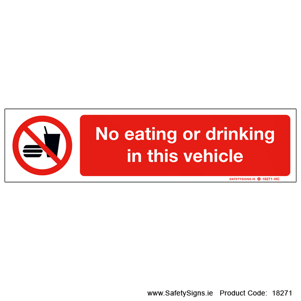 Eating and Drinking Prohibited - 18271