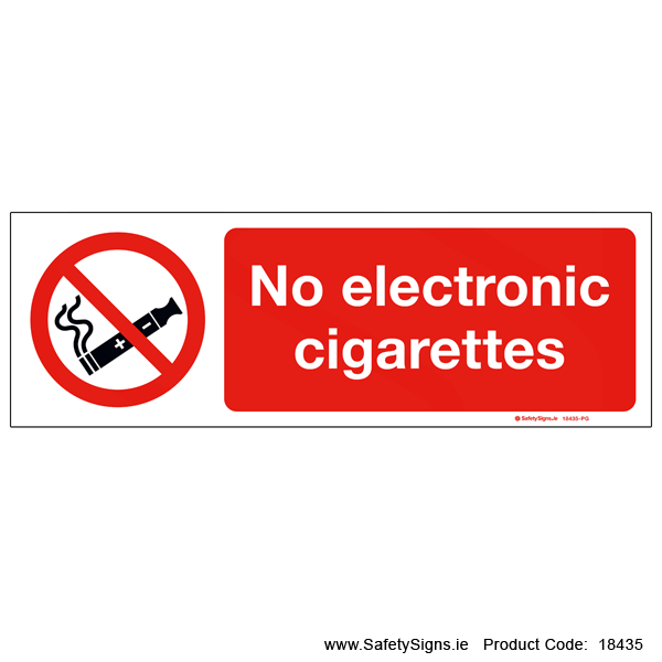 No Electronic Cigarettes - 18435