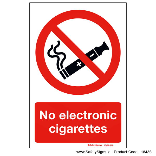 No Electronic Cigarettes - 18436