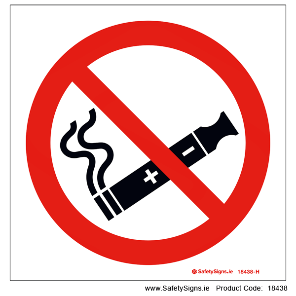 No Electronic Cigarettes - 18438