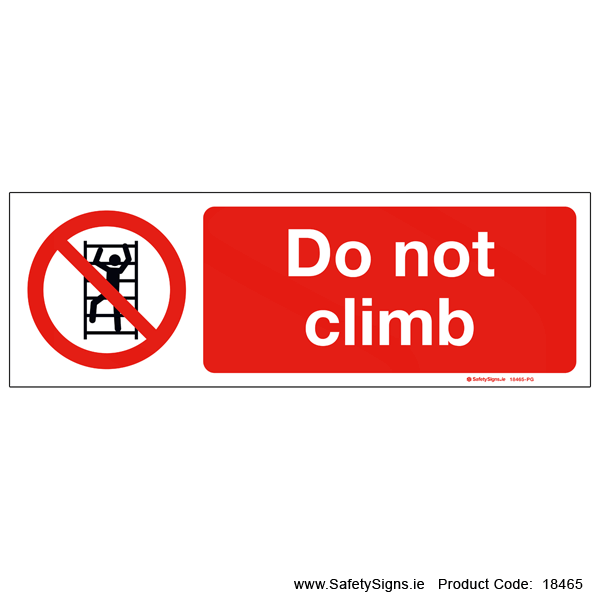 Do not Climb - 18465