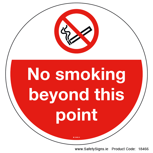 No Smoking - FloorSign (Circular) - 18466