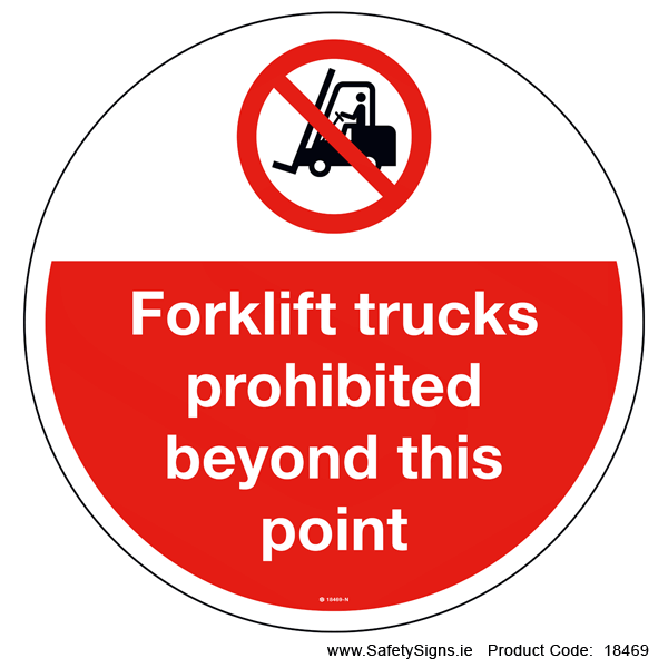 Forklifts Prohibited - FloorSign (Circular) - 18469