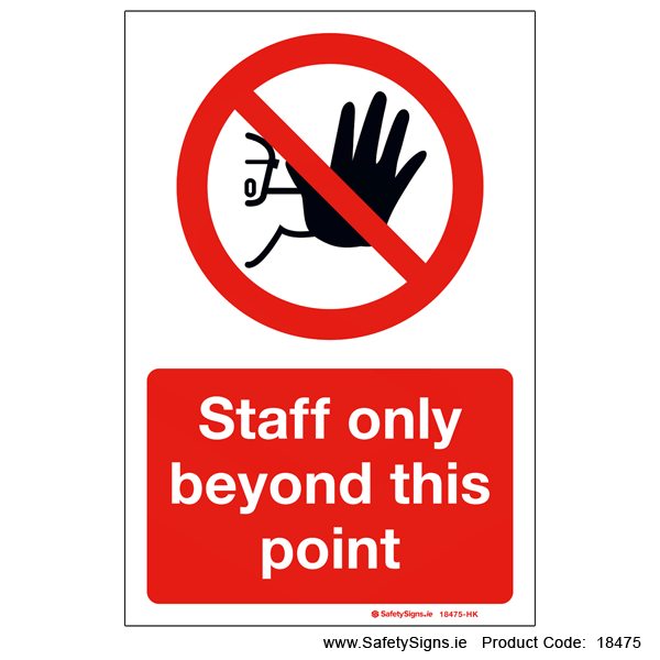 Staff Only Beyond this Point - 18475