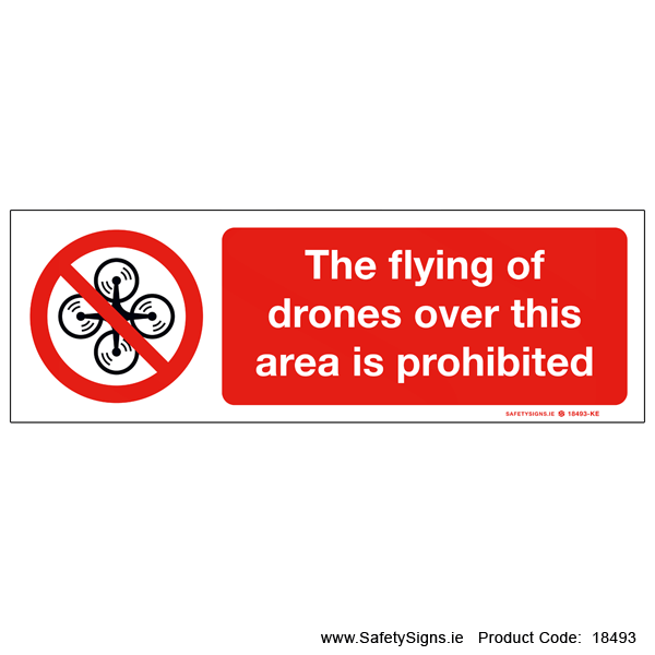 Flying of Drones Prohibited - 18493