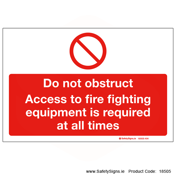 Do not Obstruct - 18505