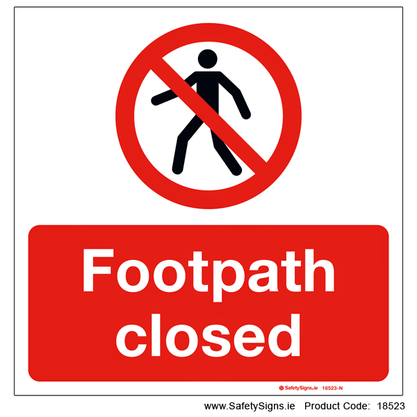 Footpath Closed - 18523