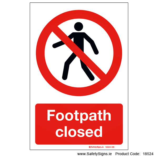 Footpath Closed - 18524