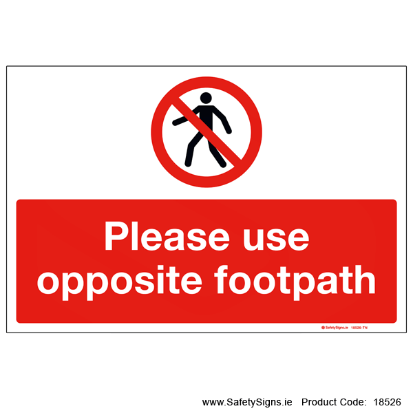 Please use Opposite Footpath - 18526