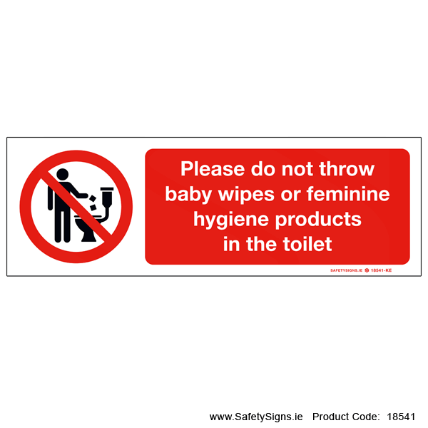 Do not Throw Baby Wipes in Toilet - 18541