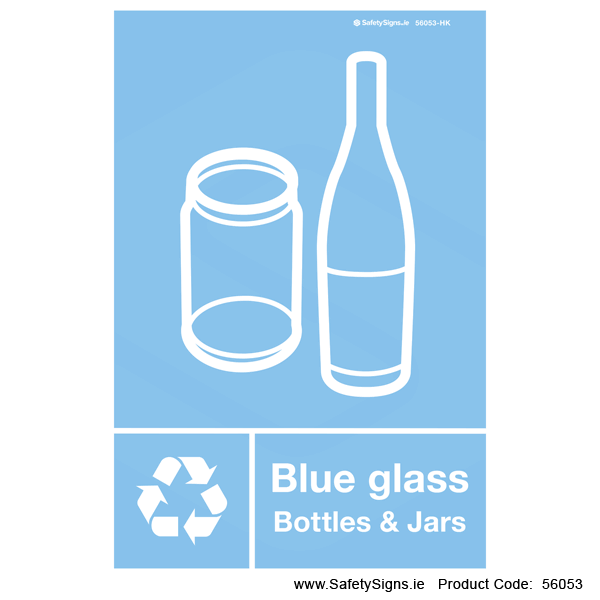 Blue Glass Bottles and Jars - 56053