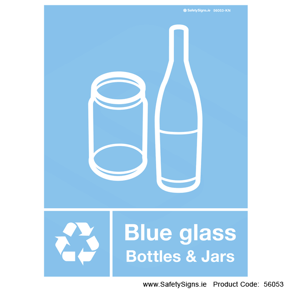 Blue Glass Bottles and Jars - 56053