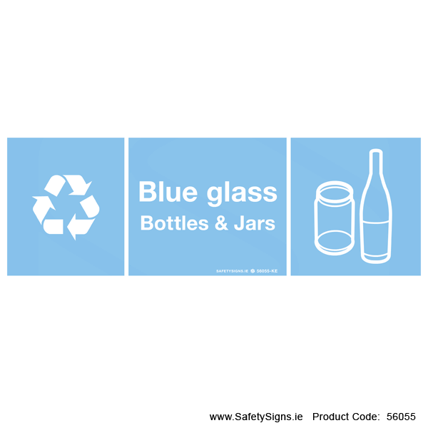 Blue Glass Bottles and Jars - 56055