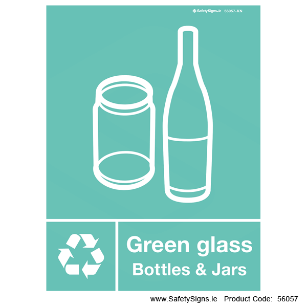 Green Glass Bottles and Jars - 56057