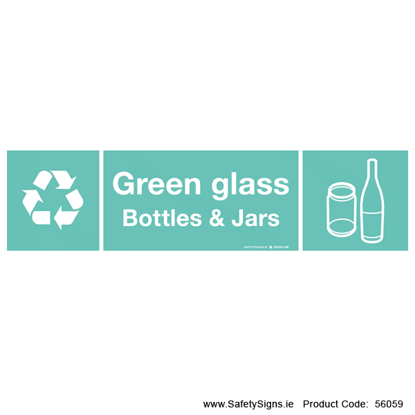 Green Glass Bottles and Jars - 56059