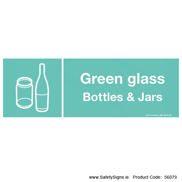 Green Glass Bottles and Jars - 56079