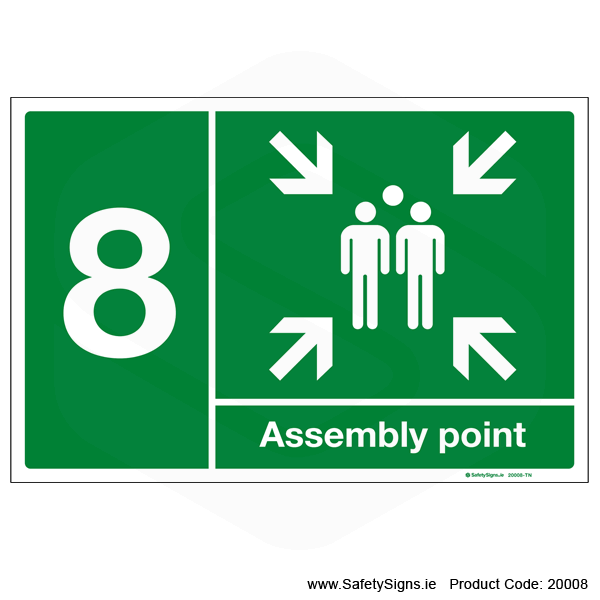 Fire Assembly Point SG301 - Numbers 6 to 9
