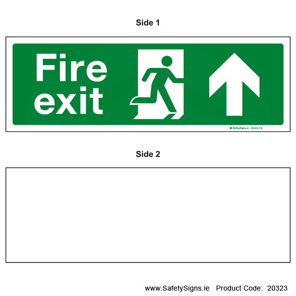 Fire Exit SG102 Arrow Up - Suspending - 20323