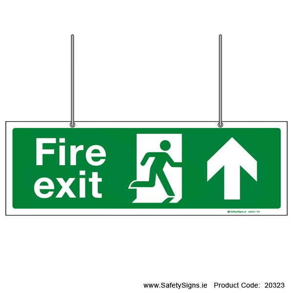 Fire Exit SG102 Arrow Up - Suspending - 20323