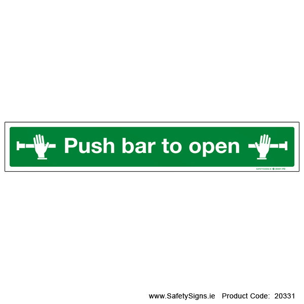 Push Bar to Open - 20331