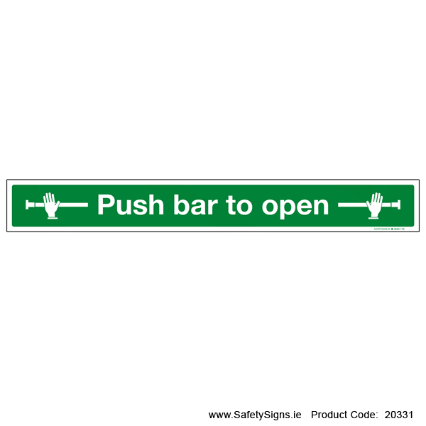 Push Bar to Open - 20331