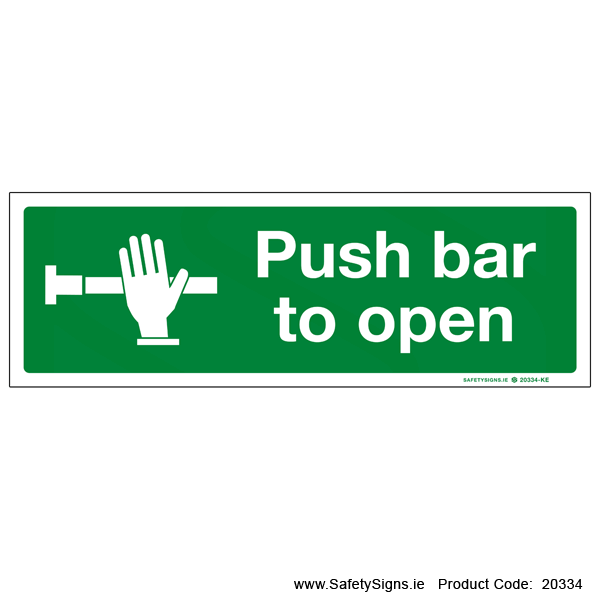 Push Bar to Open - 20334