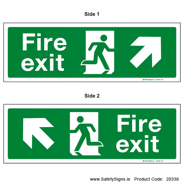 Fire Exit SG102 Arrow Up Left or Right - Suspending - 20338