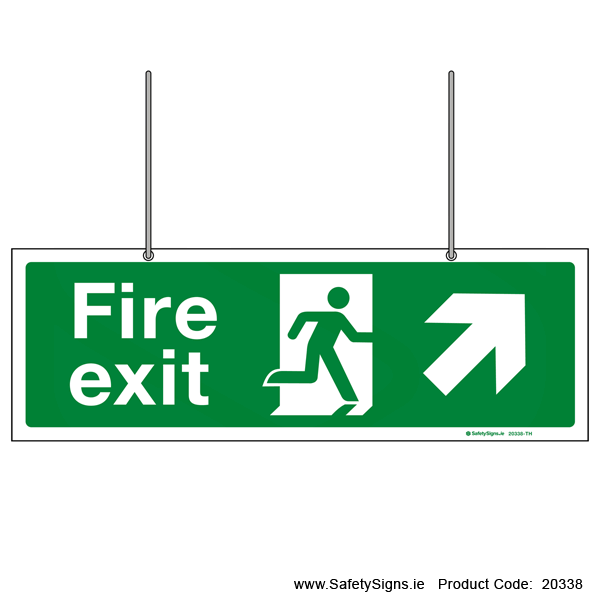 Fire Exit SG102 Arrow Up Left or Right - Suspending - 20338
