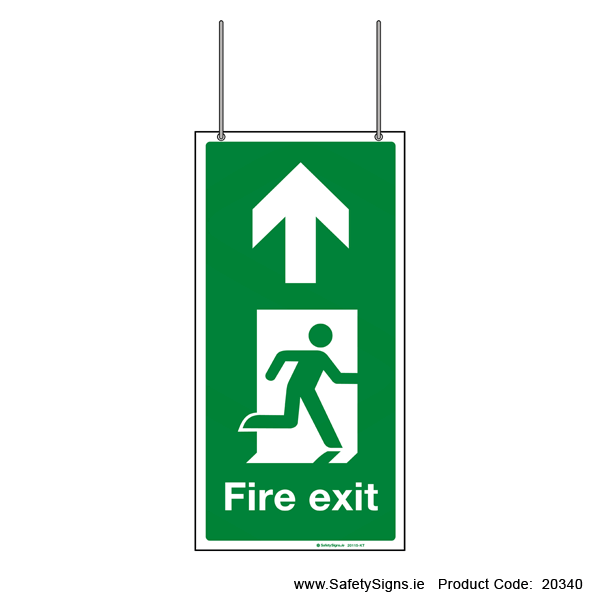 Fire Exit SG110 Arrow Up - Suspending - 20340