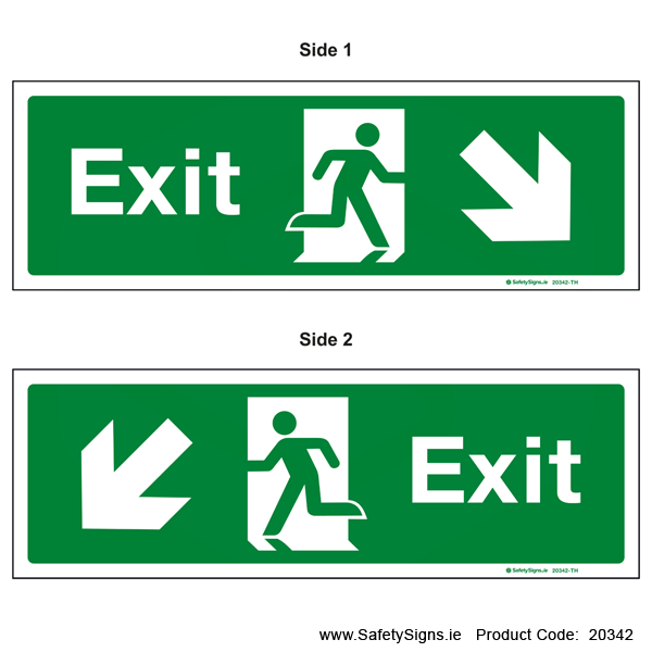 Exit SG103 Arrow Down Left or Right - Suspending - 20342