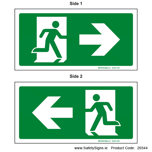 Emergency Exit SG106 Arrow Left and Right - Suspending - 20344