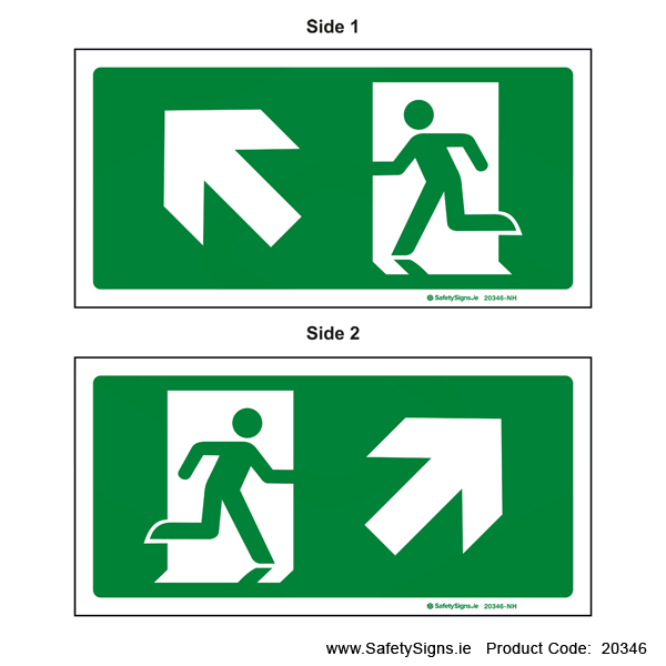 Emergency Exit SG106 Arrow Up Left or Right - Suspending - 20346