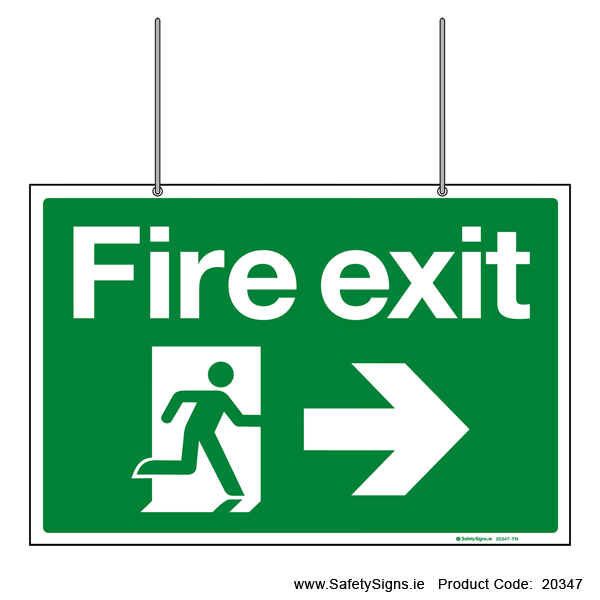 Fire Exit SG101 Arrow Left or Right - Suspending - 20347