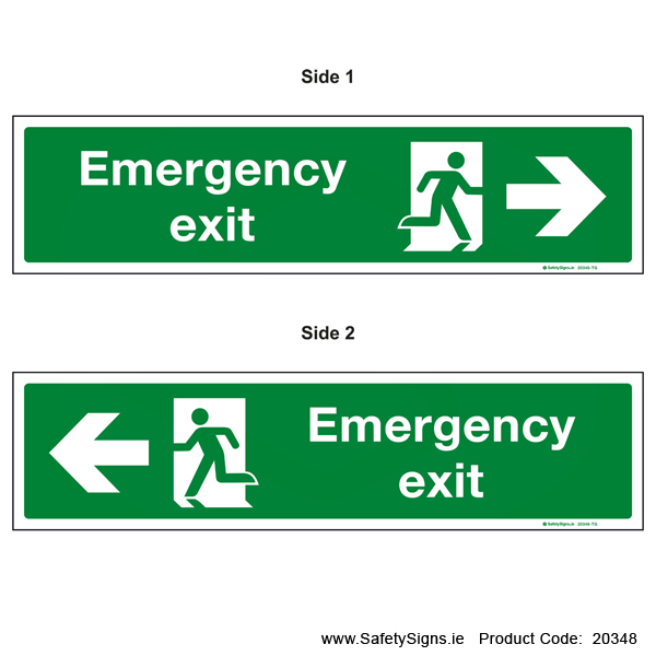 Emergency Exit SG108 Arrow Left or Right - Suspending - 20348