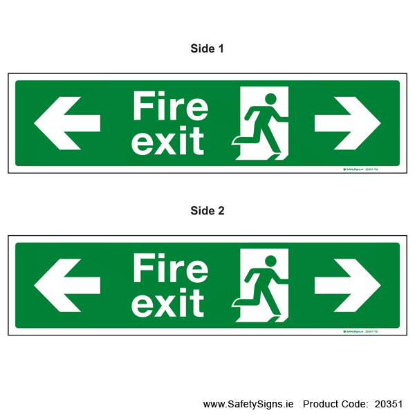 Fire Exit SG102 Arrow Left and Right - Suspending - 20351