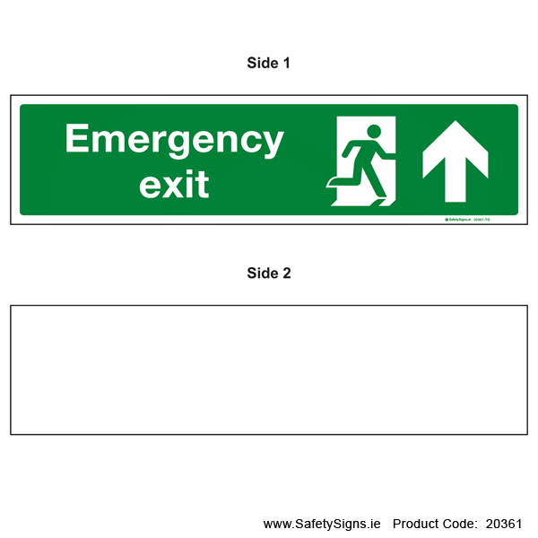 Emergency Exit SG108 Arrow Up - Suspending - 20361