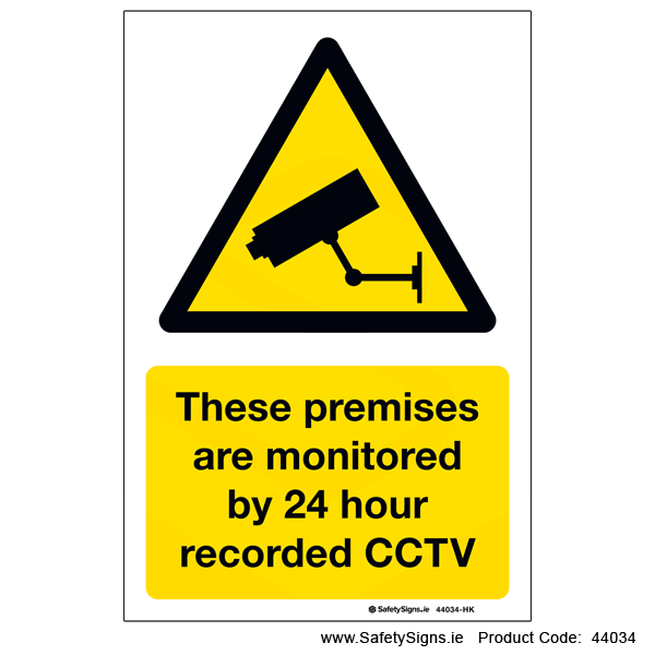 Premises monitored by 24 hour CCTV - 44034