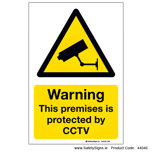 Premises Protected by CCTV - 44046