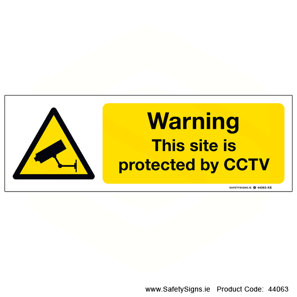 Site Protected by CCTV - 44063