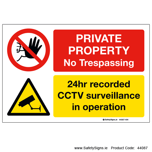 Private Property No Trespassing - 44087