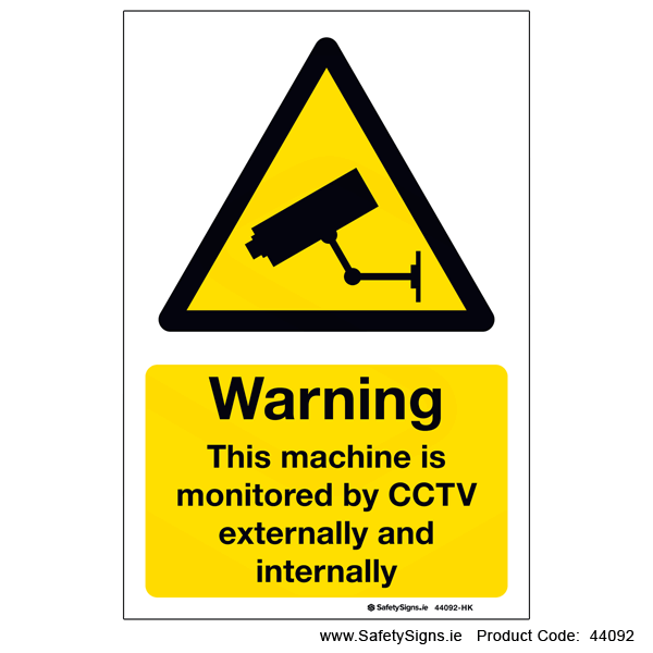 Machine Monitored by CCTV - 44092
