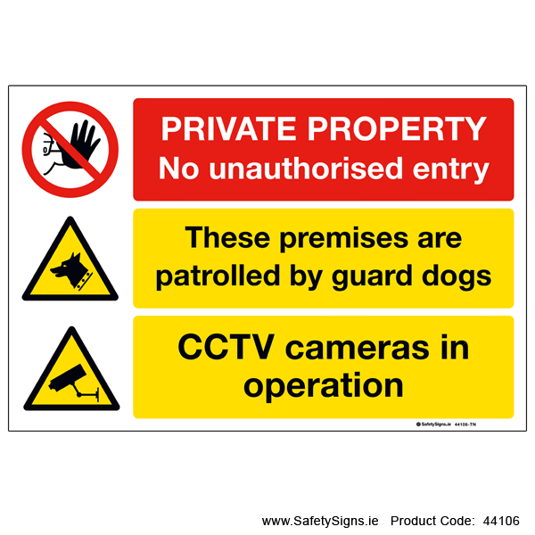 Private Property CCTV in Operation - 44106