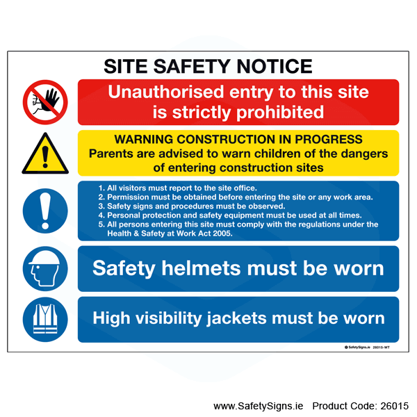 Site Safety Notice - 26015