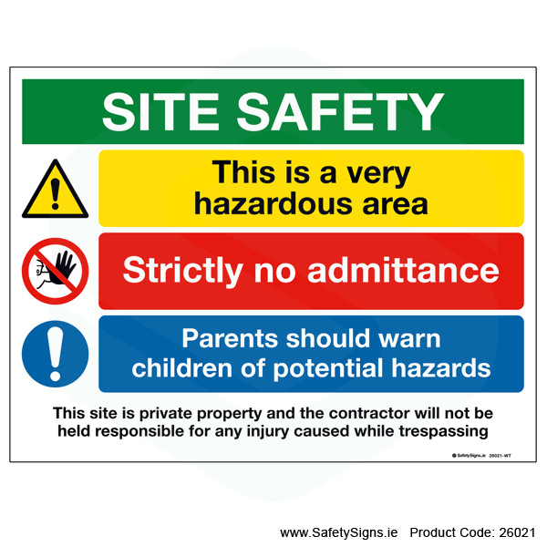 Site Safety Notice - 26021